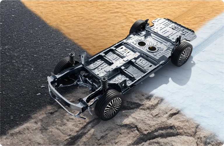 Sasis dengan Peredam Getaran